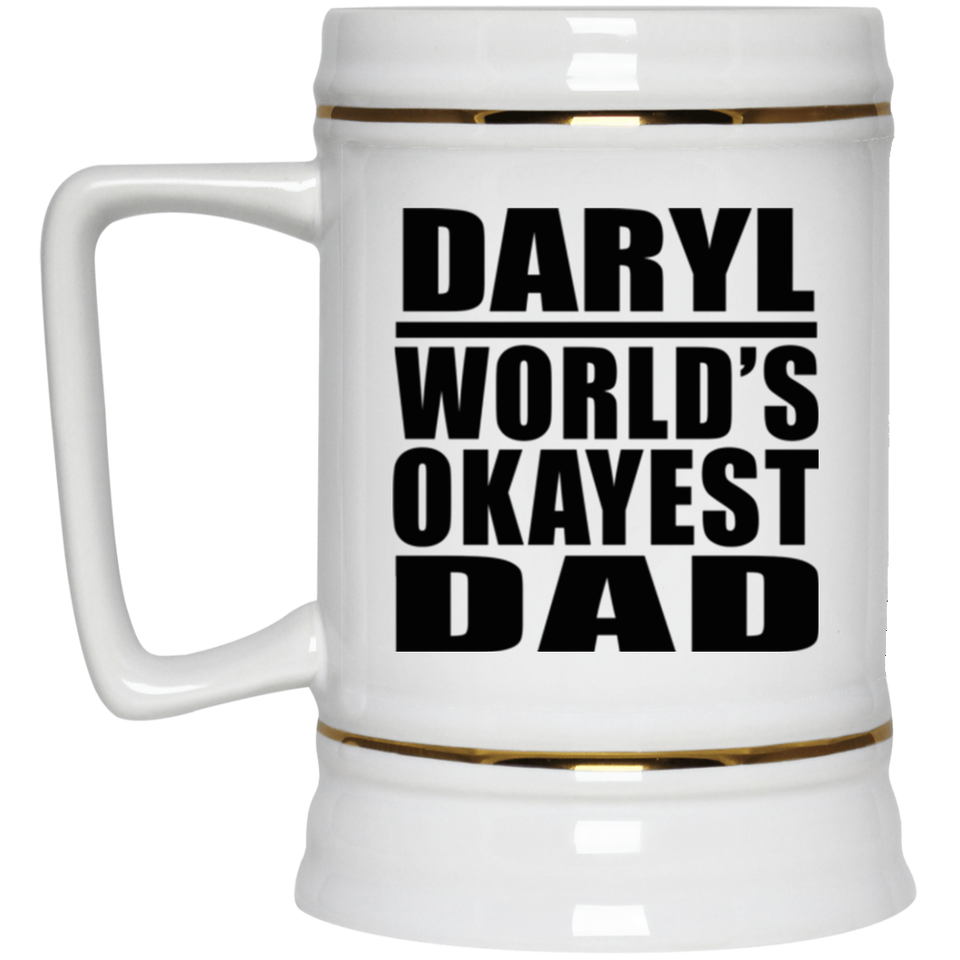 Daryl World's Okayest Dad - Beer Stein