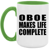 Oboe Makes Life Complete - 15oz Accent Mug Green