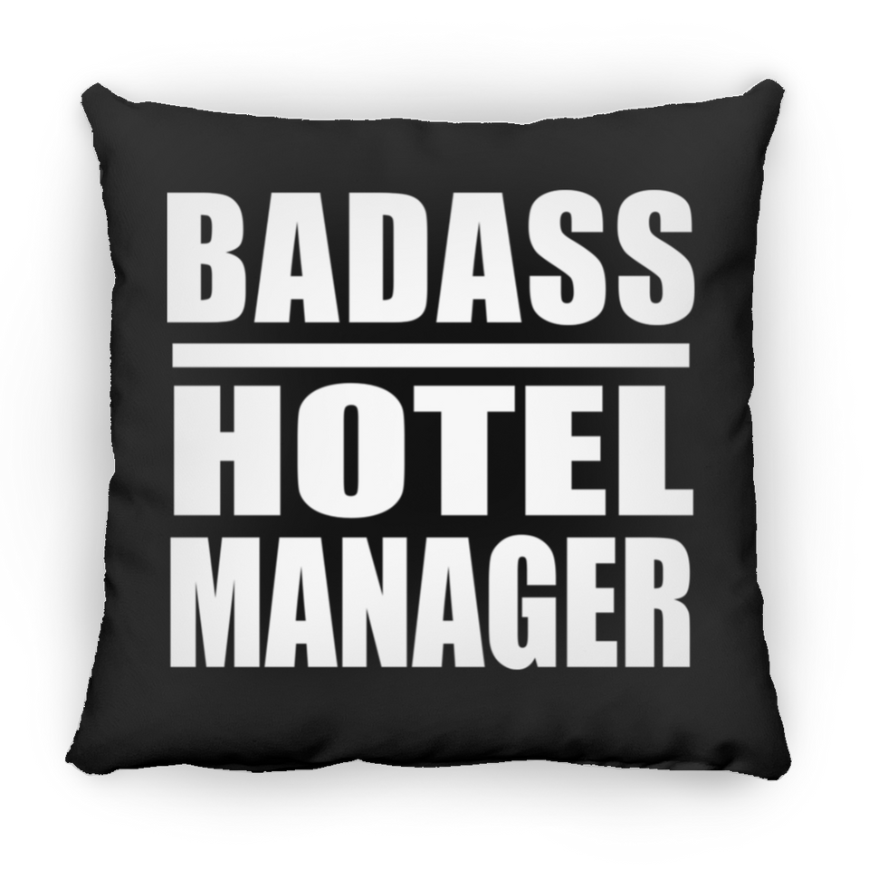 Badass Hotel Manager - Throw Pillow Black