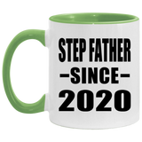 Step Father Since 2020 - 11oz Accent Mug Green