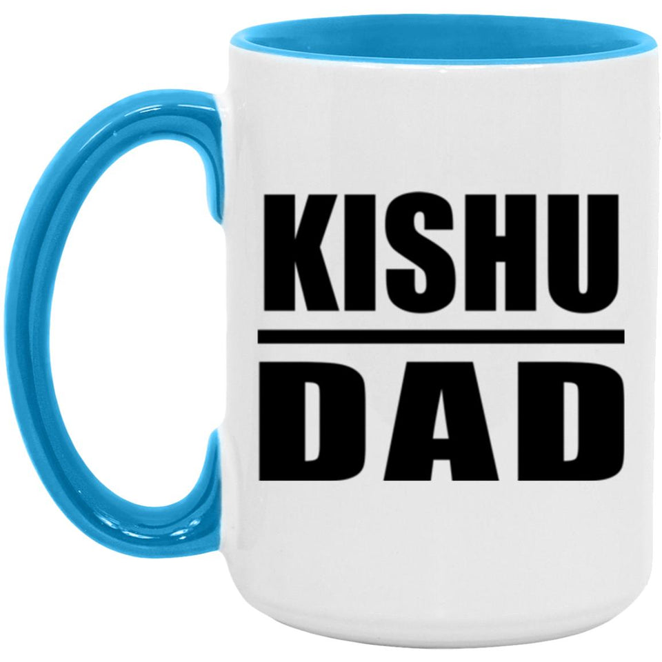 Kishu Dad - 15oz Accent Mug Blue