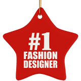 Number One #1 Fashion Designer - Star Ornament