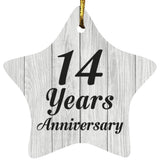 14th Anniversary 14 Years Anniversary - Star Ornament F