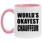 World's Okayest Chauffeur - 11oz Accent Mug Pink