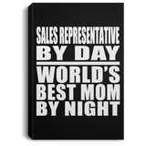 Sales Representative By Day World's Best Mom By Night - Canvas Portrait