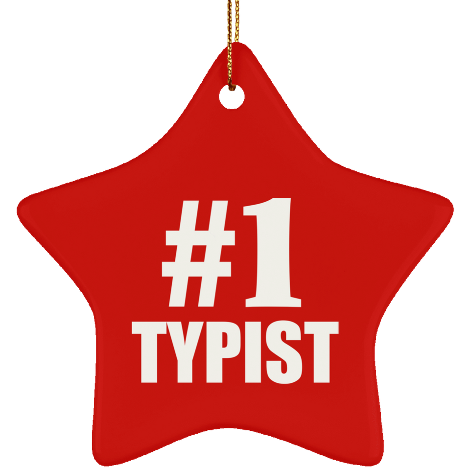 Number One #1 Typist - Star Ornament
