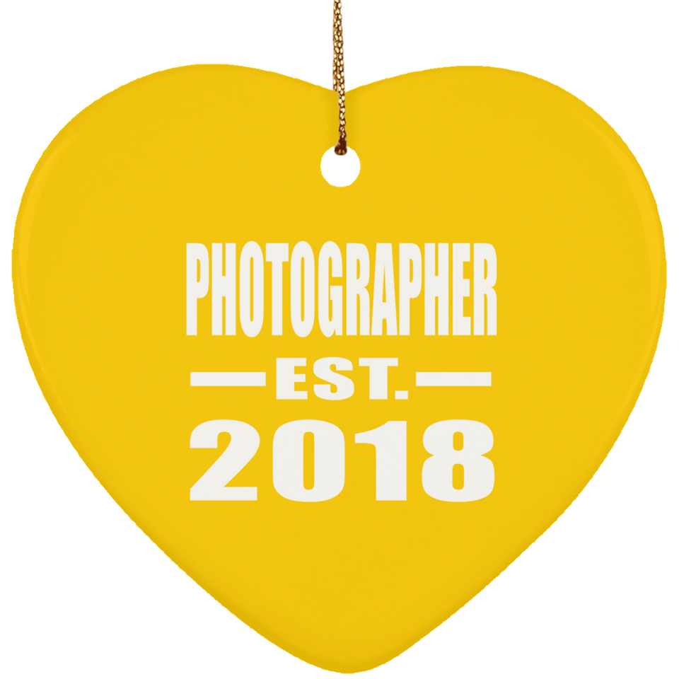 Photographer Established EST. 2018 - Heart Ornament
