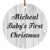 Micheal Baby's First Christmas - Circle Ornament F