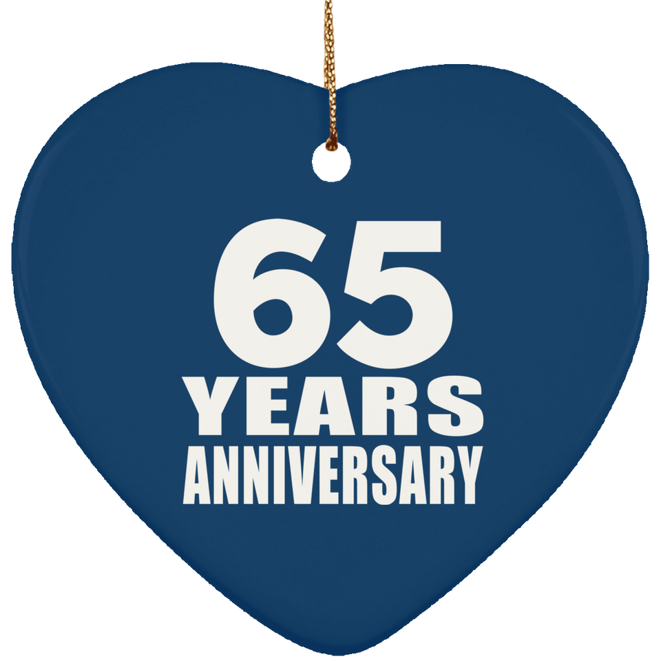 65th Anniversary 65 Years - Heart Ornament