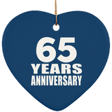 65th Anniversary 65 Years - Heart Ornament