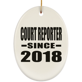 Court Reporter Since 2018 - Oval Ornament