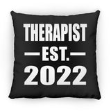 Therapist Established EST. 2022 - Throw Pillow Black