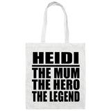 Heidi The Mum The Hero The Legend - Tote Bag White