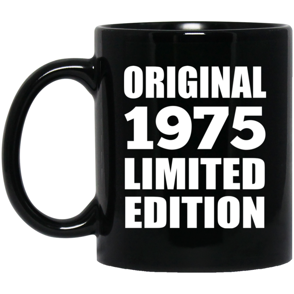 49th Birthday Original 1975 Limited Edition - 11oz Coffee Mug Black