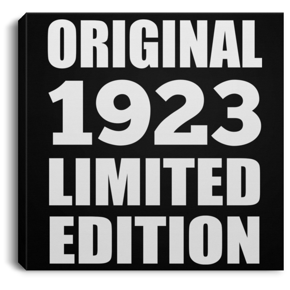101st Birthday Original 1923 Limited Edition - Canvas Square