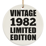 42nd Birthday Vintage 1982 Limited Edition - Circle Ornament