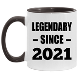 3rd Birthday Legendary Since 2021 - 11oz Accent Mug Black