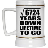 82nd Anniversary Square Root of 6724 Years Lifetime To Go - Beer Stein
