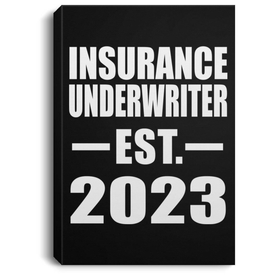 Insurance Underwriter Established EST. 2023 - Canvas Portrait