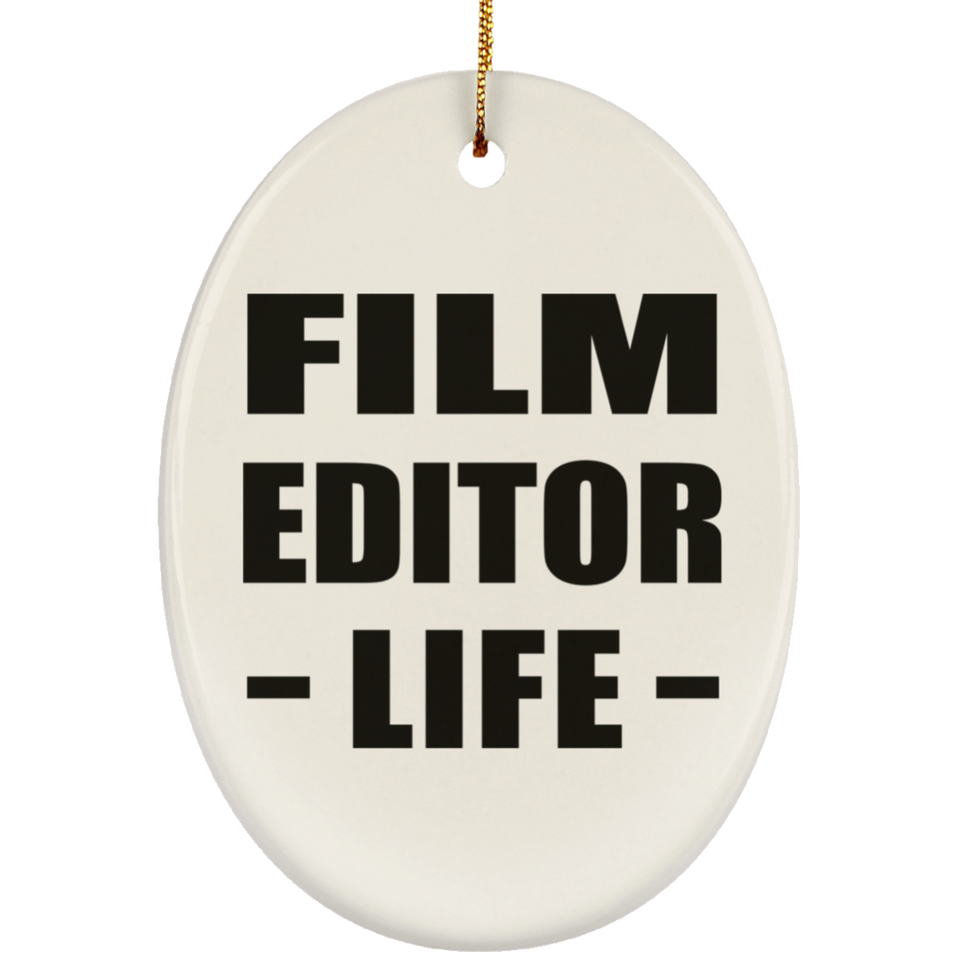 Film Editor Life - Oval Ornament