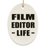 Film Editor Life - Oval Ornament