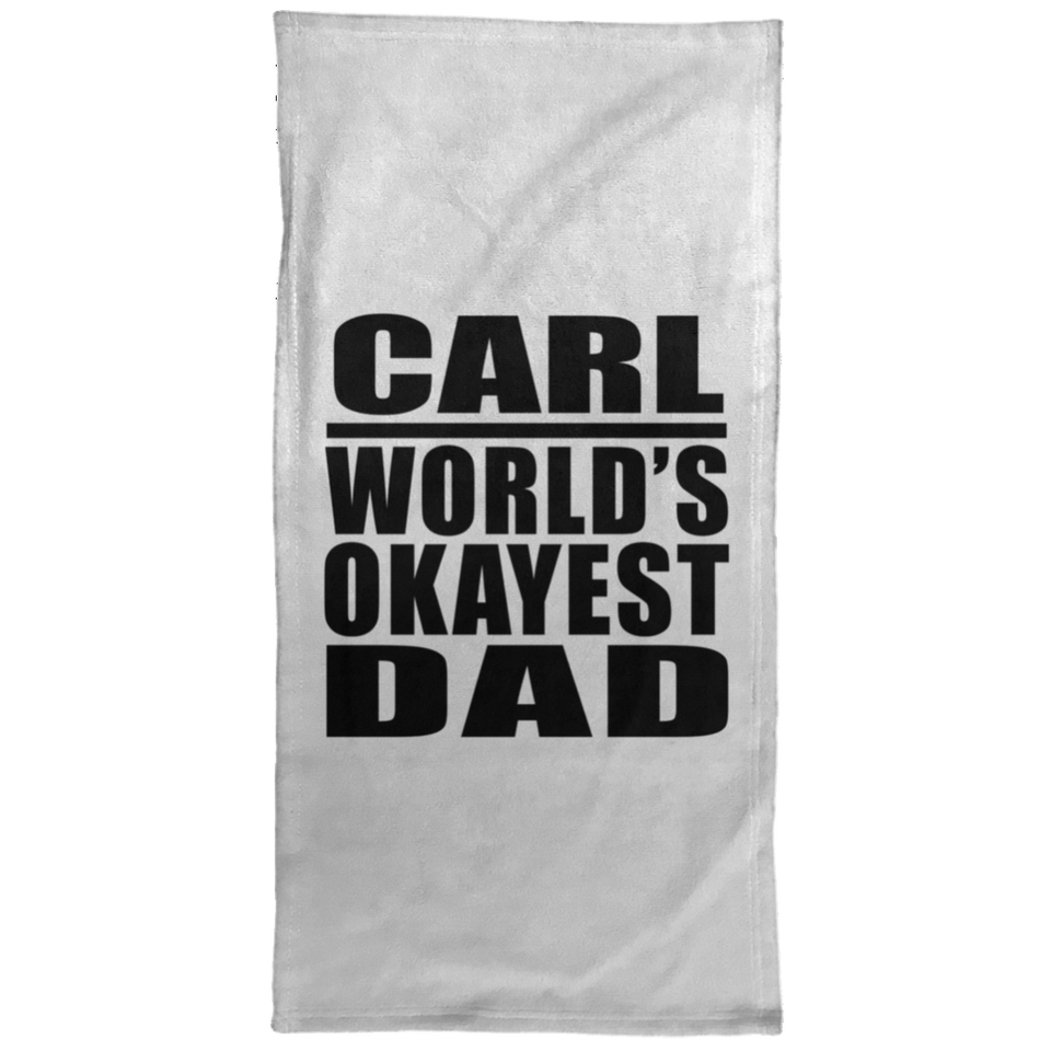 Carl World's Okayest Dad - Hand Towel