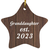Granddaughter Established Est. 2023 - Star Ornament D