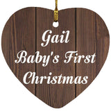 Gail Baby's First Christmas - Heart Ornament D