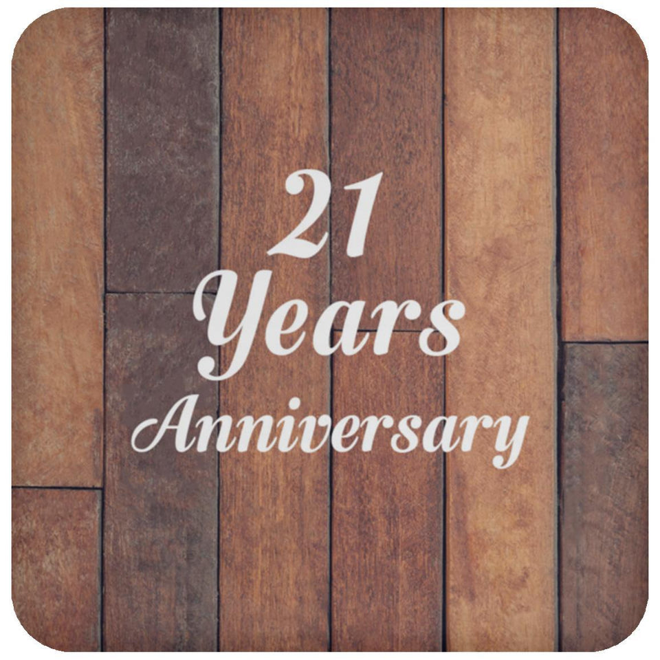21st Anniversary 21 Years Anniversary - Drink Coaster E