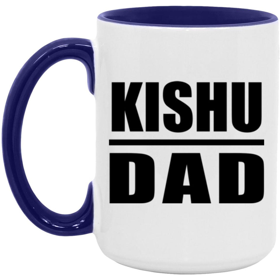 Kishu Dad - 15oz Accent Mug Purple