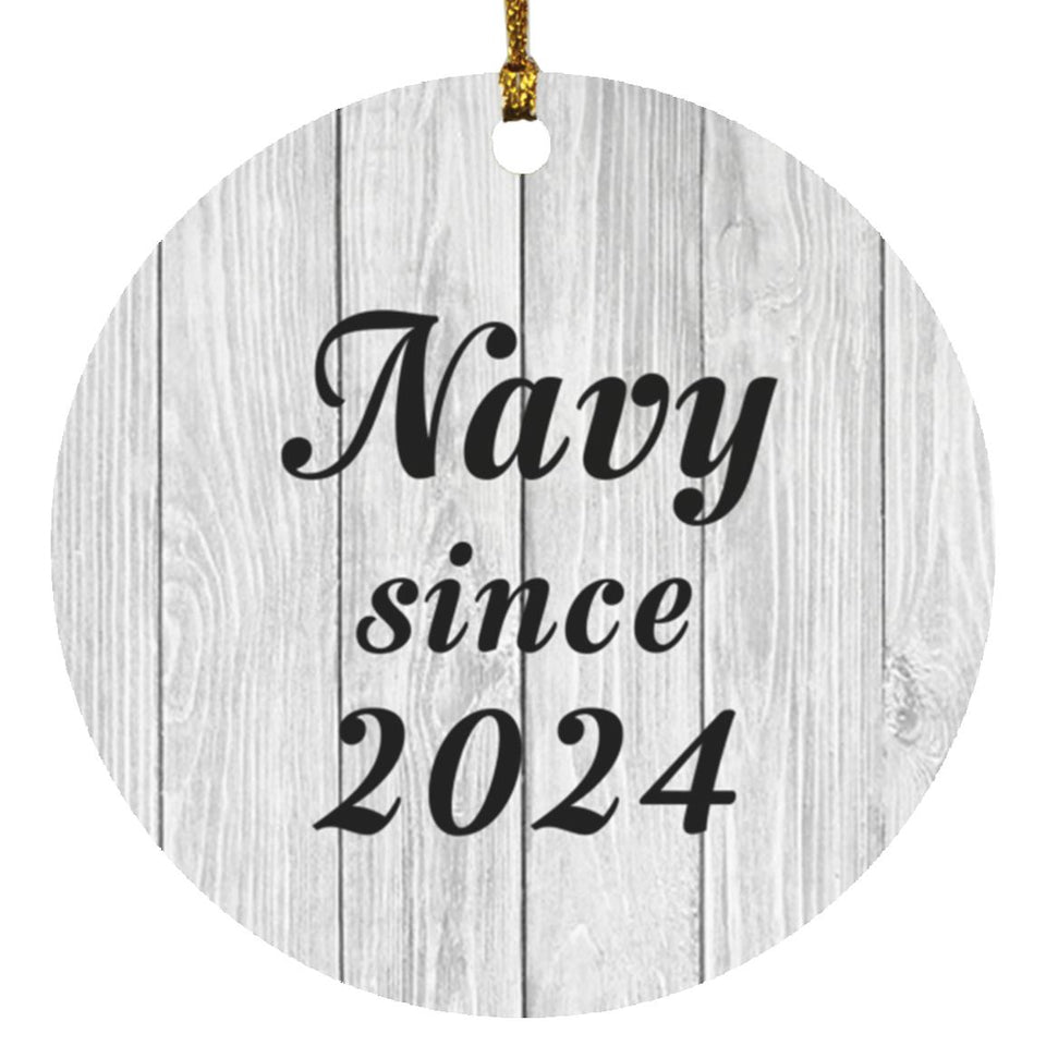 Navy Since 2024 - Circle Ornament F