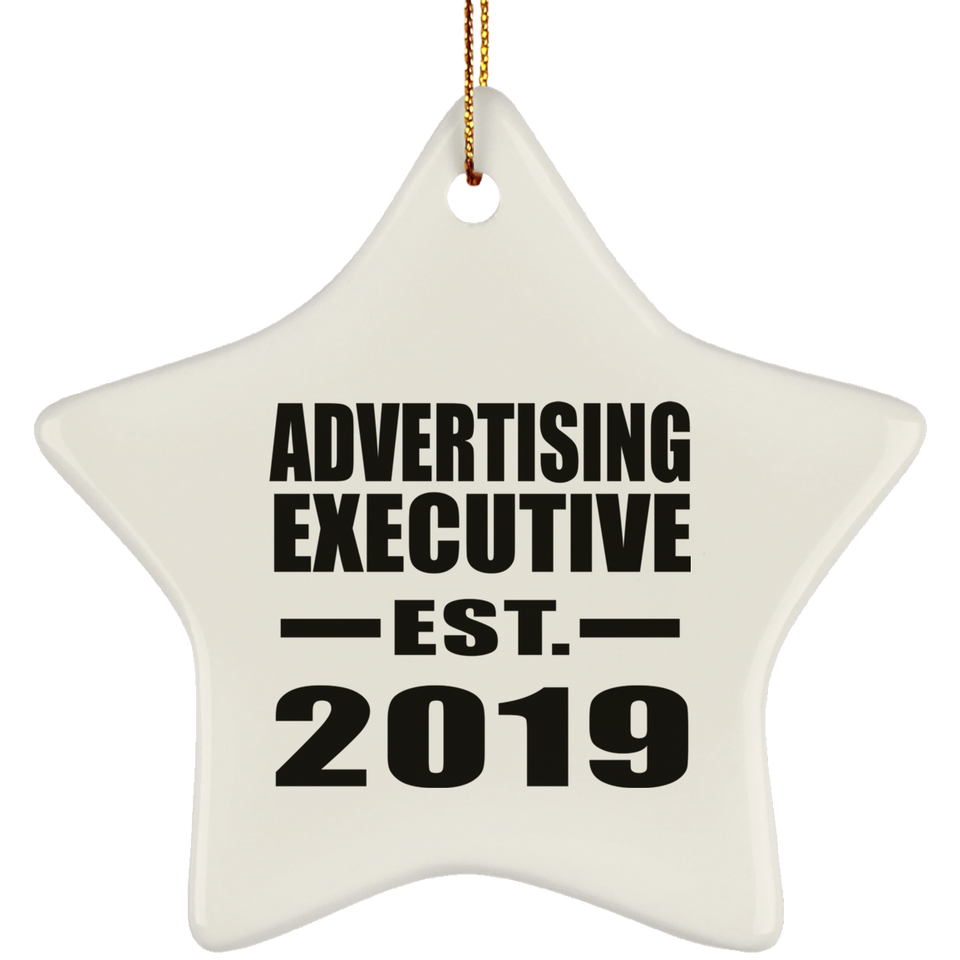 Advertising Executive Established EST. 2019 - Star Ornament