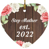 Step Mother Established Est. 2022 - Heart Ornament A