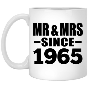 59th Anniversary Mr & Mrs Since 1965 - 11 Oz Coffee Mug