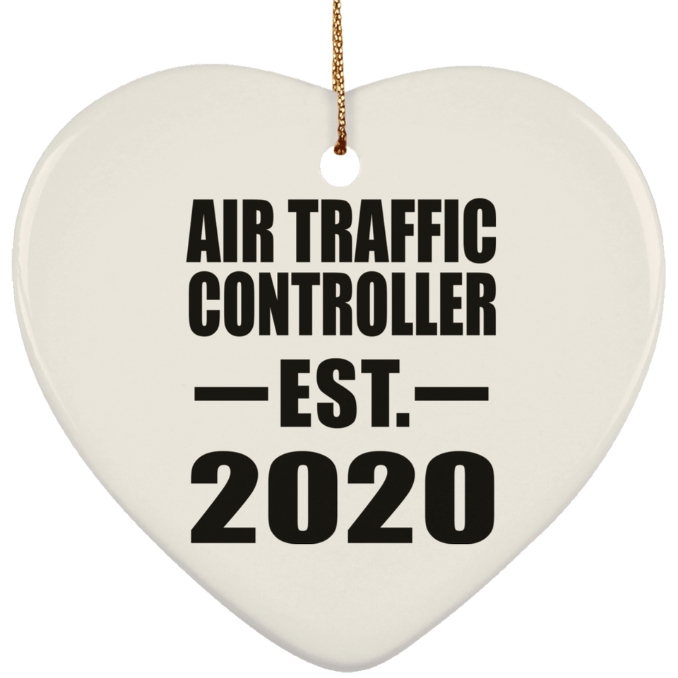 Air Traffic Controller Established EST. 2020 - Heart Ornament