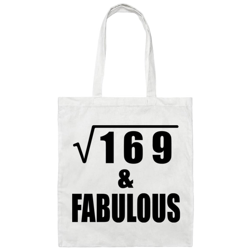13th Birthday Square Root of 169 & Fabulous - Tote Bag White