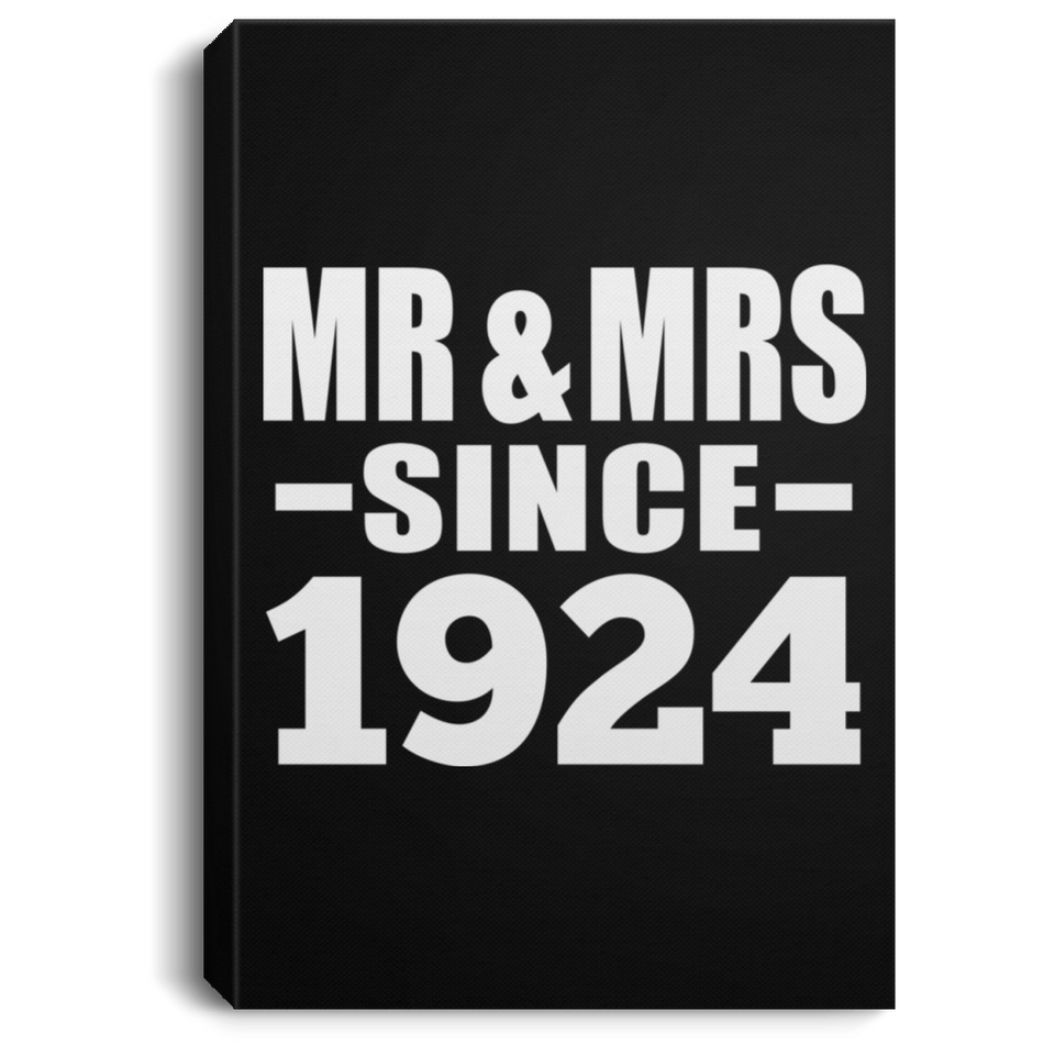 100th Anniversary Mr & Mrs Since 1924 - Canvas Portrait