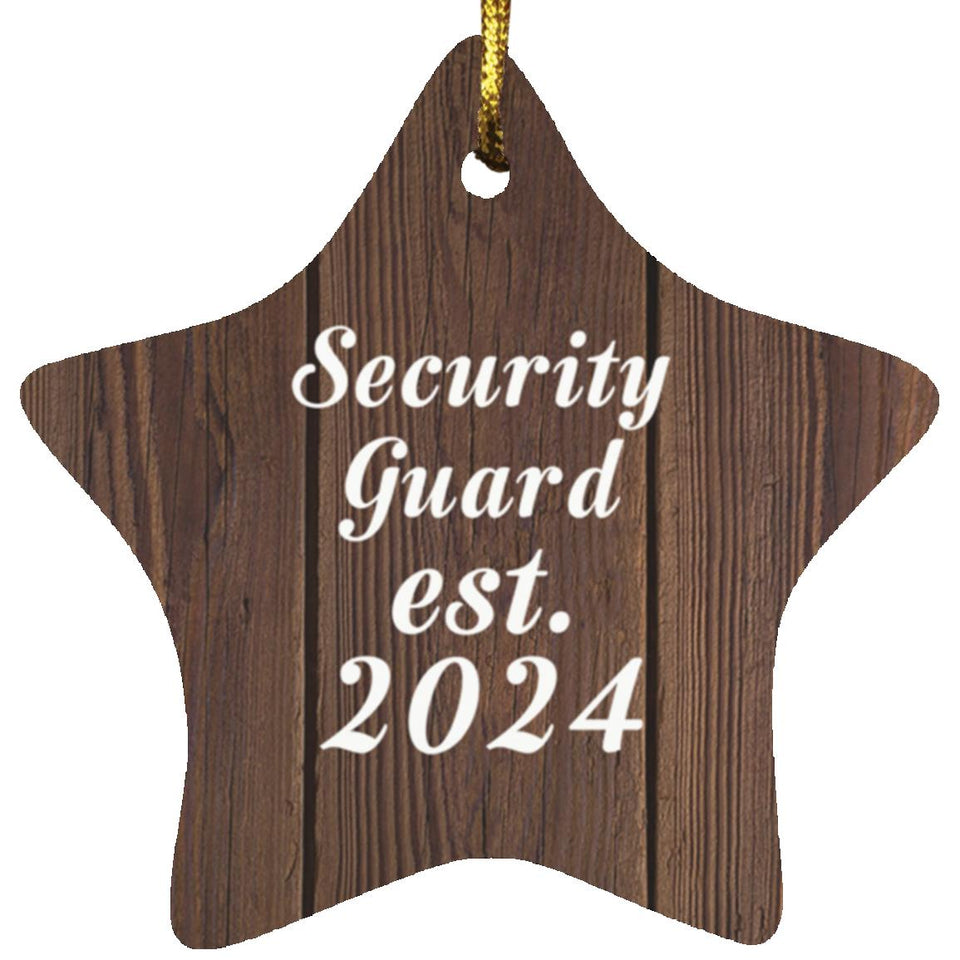 Security Guard Established Est. 2024 - Star Ornament D