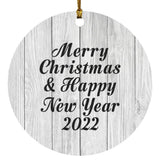 Merry Christmas & Happy New Year 2022 - Circle Ornament F