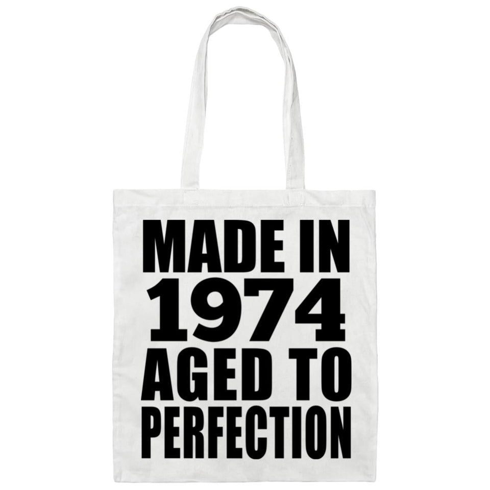 50th Birthday Made In 1974 Aged to Perfection - Tote Bag White