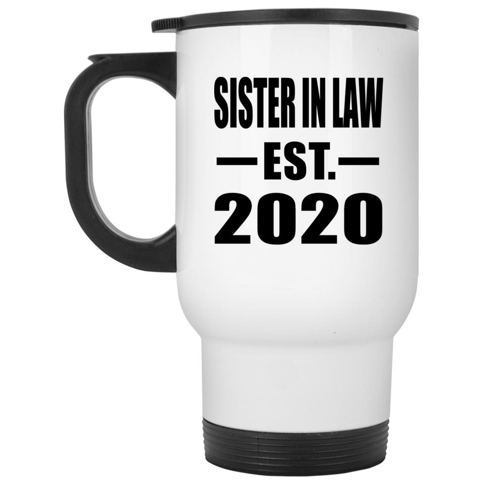 Sister In Law Established EST. 2020 - White Travel Mug