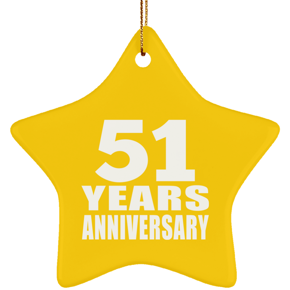 51st Anniversary 51 Years - Star Ornament