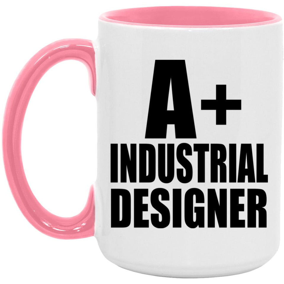 A+ Industrial Designer - 15oz Accent Mug Pink