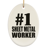 Number One #1 Sheet Metal Worker - Oval Ornament