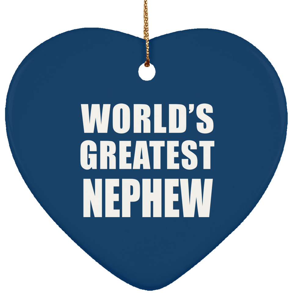 World's Greatest Nephew - Heart Ornament
