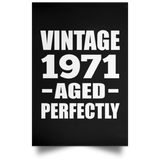 53rd Birthday Vintage 1971 Aged Perfectly - Poster Portrait