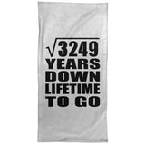57th Anniversary Square Root of 3249 Years Lifetime To Go - Hand Towel