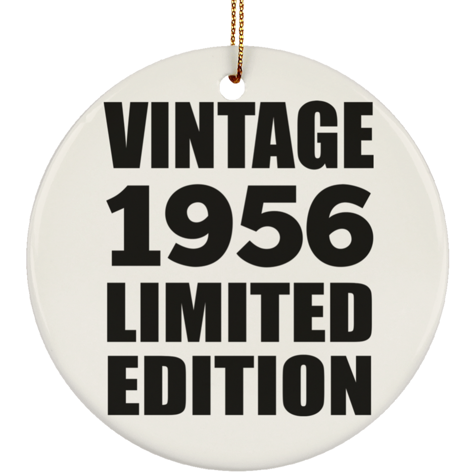 68th Birthday Vintage 1956 Limited Edition - Circle Ornament