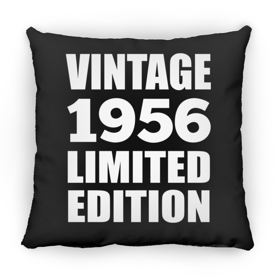 68th Birthday Vintage 1956 Limited Edition - Throw Pillow Black