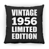 68th Birthday Vintage 1956 Limited Edition - Throw Pillow Black